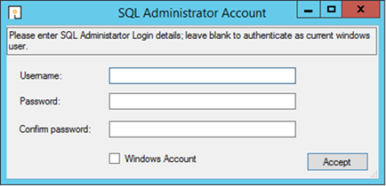 SQL Administrator Account