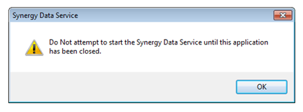 Synergy Data Service Do Not Attempt