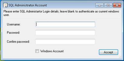 SQL Administrator Account Login
