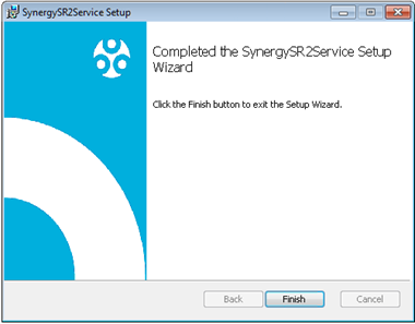 SynergySR2 Service Setup Wizard