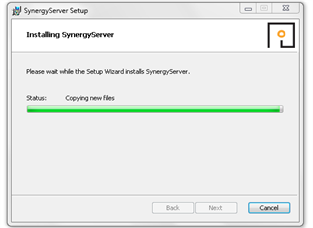 Synergy ServerSetup Installing SynergyServer