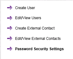 Figure 15 Password Security Settings