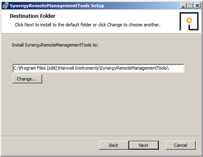 Synergy Remote Management Tools Destination Folder