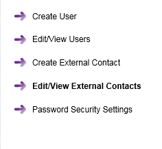 Figure 12 Edit or View External Contacts